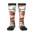 thumbnail image 1 of Haiem Dinosaur Baking Delight Socks, Funny Novelty Crazy Design Cotton Socks Sports Socks Knee High Socks For Men, Women,1Pairs - Gift For Working Friends, 1 of 8