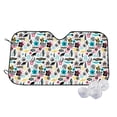 thumbnail image 1 of Haiem Dinosaur Car Windshield Sun Shade - Blocks UV Rays Sun Visor Protector, Sunshade to Keep Your Vehicle Cool, Universal Fit SUV Van Sedan-, 1 of 7