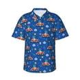 thumbnail image 1 of Haiem Dinosaur Driving Printed Hawaiian Shirt for Men - Men’s Casual Beach Summer Shirts - Stretch Fabric with Modern Fit-Large, 1 of 9