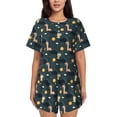 thumbnail image 1 of Haiem Dinosaur In The Space Pattern Pajama Set for Women 2 Piece Lounge Set Short Sleeve Tops and Shorts Soft Sleepwear-3X-Large, 1 of 7