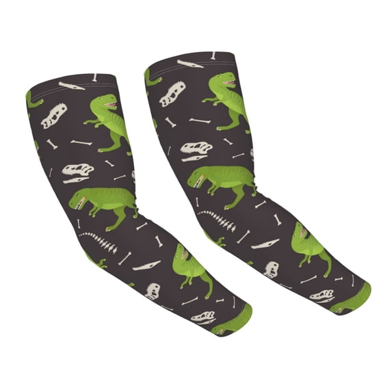 Haiem Dinosaur Skeleton UV Protection Cooling Arm Sleeves for Men and Women UPF 50 Sun Sleeve