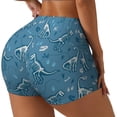 thumbnail image 1 of Haiem Dinosaur Skull No Front Seam Biker Shorts for Women Yoga Workout Gym Bike Shorts with Tummy Control Moisture-Wicking-Small, 1 of 9