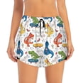 thumbnail image 1 of Haiem Dinosaur (2) Women's 2 in 1 Running Shorts - Lightweight Athletic Workout Gym Yoga Breathable Sports Shorts Liner with Phone Pockets-Medium, 1 of 9