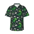 thumbnail image 1 of Haiem Dinosaur and Bone Printed Hawaiian Shirt for Men - Men’s Casual Beach Summer Shirts - Stretch Fabric with Modern Fit-Medium, 1 of 9