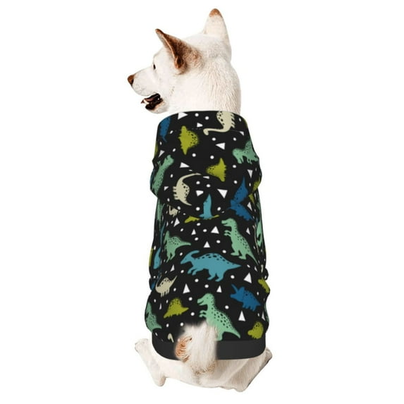 Haiem Dinosaur for Winter Dog Hoodie Sweatshirts with Pockets Warm Dog Clothes for Small Dogs Chihuahua-Small