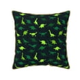 thumbnail image 1 of Haiem Dinosaurs Print Velvet Soft Solid Decorative Square Throw Pillow Covers Set with Elegant Piping Christmas Cushion Case for Sofa Bedroom Car-16"x16", 1 of 8