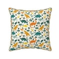 thumbnail image 1 of Haiem Dinosaurs and Tropical Leaves Print Velvet Soft Solid Decorative Square Throw Pillow Covers Set with Elegant Piping Christmas Cushion Case for Sofa Bedroom Car-18"x18", 1 of 8