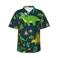 thumbnail image 1 of Haiem Dinosaurs and Flowers Printed Hawaiian Shirt for Men - Men’s Casual Beach Summer Shirts - Stretch Fabric with Modern Fit-XX-Large, 1 of 9