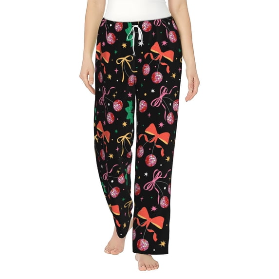 Haiem Disco Mirror Ball Women's Pajama Pants Ultra Lightweight Pjs Bottoms Sleepwear Bottom Pants With Pocket Drawstring-XX-Large