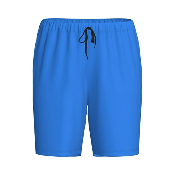 Haiem Dodgerblue Men's Pajama Short with Soft Woven Cotton Elastic Waistband Sleep Short-3X-Large