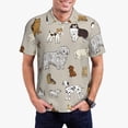 thumbnail image 1 of Haiem Dog Animal Pattern Mens Polo Shirts Quick Dry Short Sleeve Golf T Shirt Performance Moisture Wicking Casual Workout-4X-Large, 1 of 6