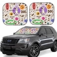 thumbnail image 1 of Haiem Dog Doing Yoga Windshield Sun Shade: Universal Foldable 2-Piece Car Front Window Sunshade - Blocks Uv Rays, And Reduces Heat,Essential Car Accessory Large, 1 of 7