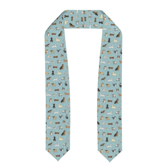 Haiem Dog Pets Pattern Graduation Stole 2024 | Premium Satin Sash for Graduation Ceremony