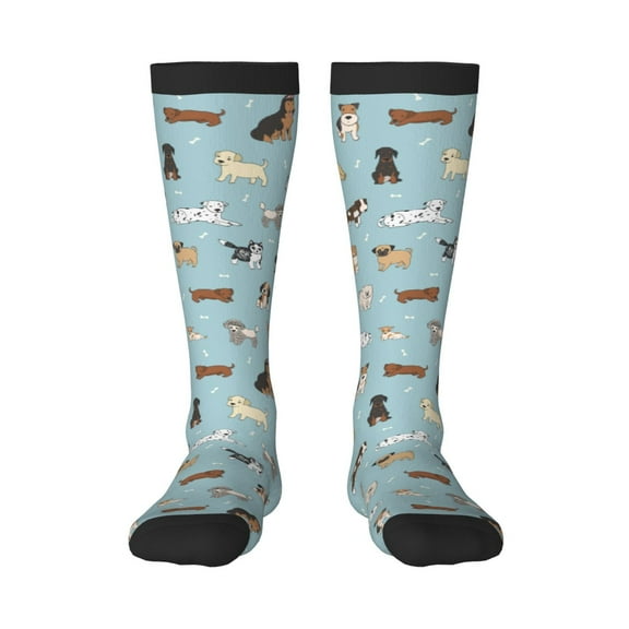 Haiem Dog Pets Socks, Funny Novelty Crazy Design Cotton Socks Sports Socks Knee High Socks For Men, Women,1Pairs - Gift For Working Friends