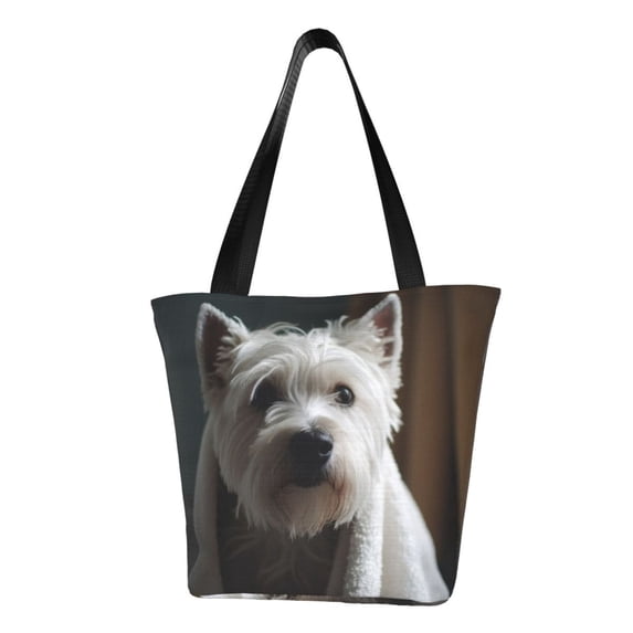 Haiem Dog Wrapped in Towel 1 Pattern Shoulder Bag - Durable and Spacious Tote Bag,Versatile Shopping Bag
