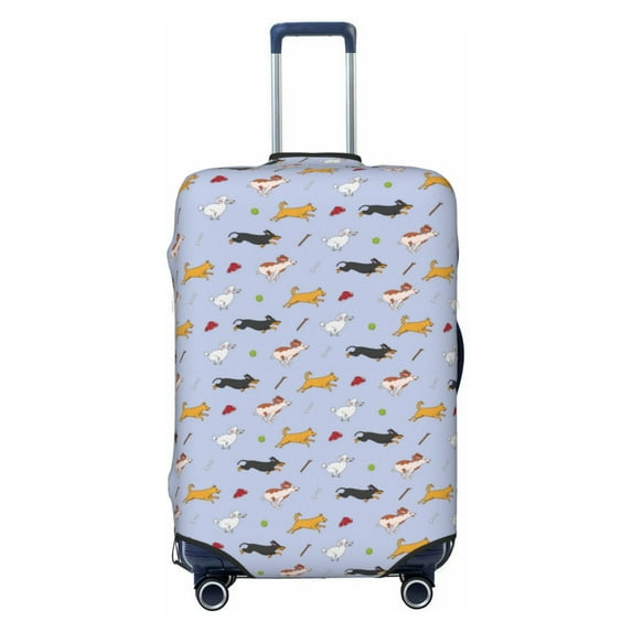 Haiem Dogs Are Running Luggage Cover Printed Suitcase Covers for Luggage Elastic Washable Suitcase Protector Fits 18-32 Inch Luggage-Large