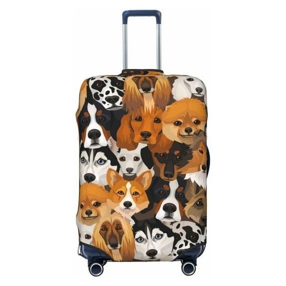 Haiem Dogs Different Breeds Luggage Cover,Durable, Washable Suitcase Protector With Anti-Scratch Technology - Keep Your Luggage Looking New X-Large