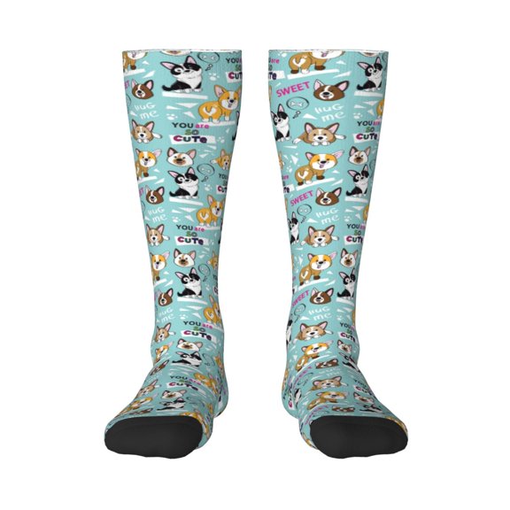 Haiem Dogs Socks, Funny Novelty Crazy Design Cotton Socks Sports Socks Knee High Socks For Men, Women,1Pairs - Gift For Working Friends