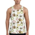 thumbnail image 1 of Haiem Donut Sloth Men Workout Tank Top Gym Bodybuilding Sleeveless Muscle T Shirts Athletic Tank Breathable Workout Shirt-Large, 1 of 9