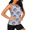thumbnail image 1 of Haiem Donut with the USA Fag Workout Tank Tops for Women, Athletic Sports Slim-Fit Tank Tops, Compression Sleeveless Dry Fit Shirts,Athletic Shirt-Small, 1 of 9