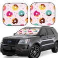 thumbnail image 1 of Haiem Donut Windshield Sun Shade: Universal Foldable 2-Piece Car Front Window Sunshade - Blocks Uv Rays, And Reduces Heat,Essential Car Accessory Small, 1 of 7