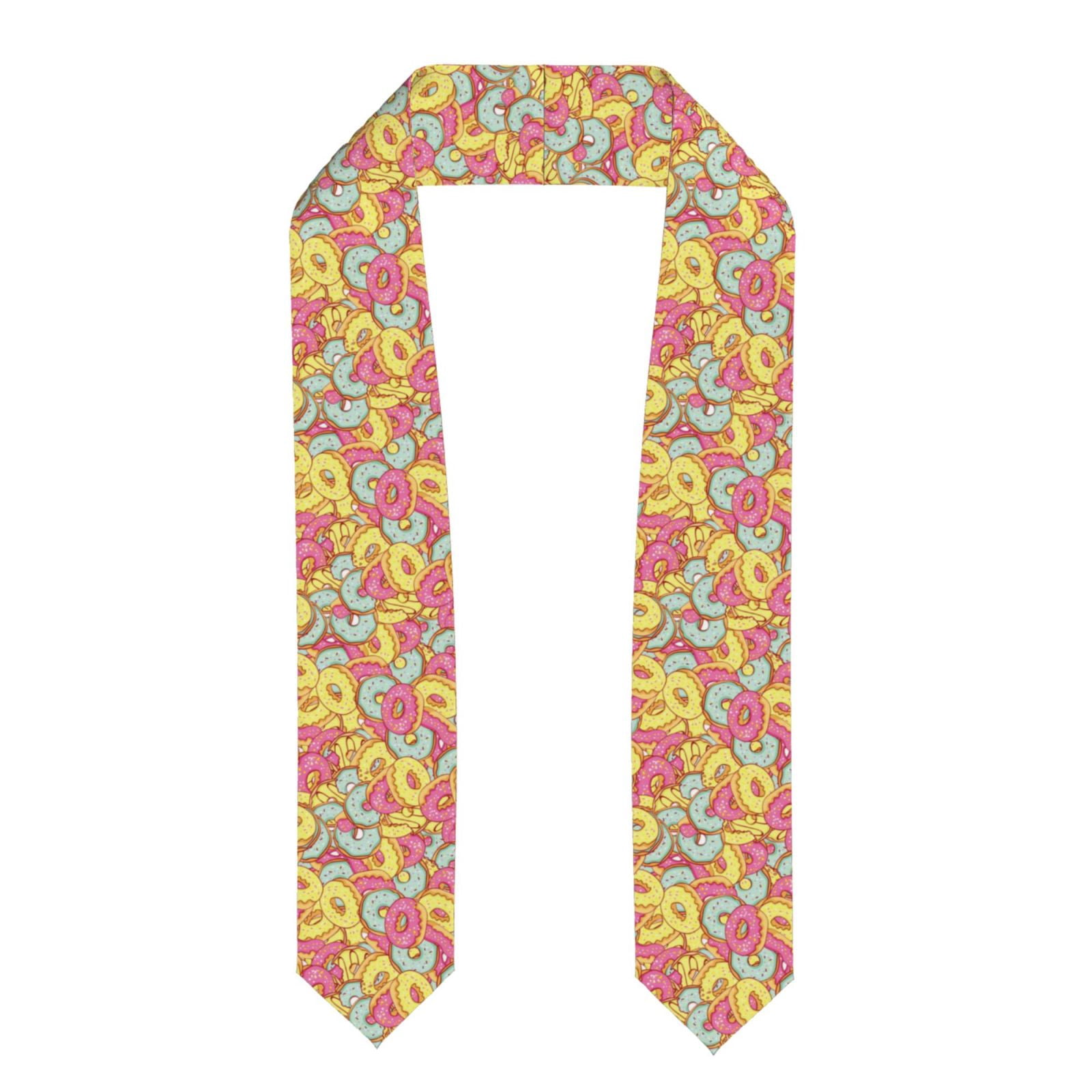 Haiem Donut and Blue Pattern Graduation Stole 2024 | Premium Satin Sash ...