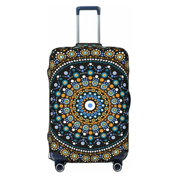 Haiem Dot Mandala Luggage Cover Printed Suitcase Covers for Luggage Elastic Washable Suitcase Protector Fits 18-32 Inch Luggage-Medium