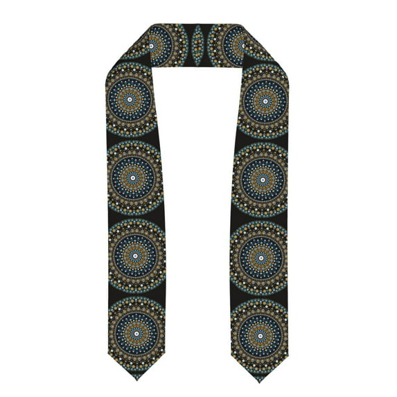 Haiem Dot Mandala Pattern Graduation Stole 2024 | Premium Satin Sash for Graduation Ceremony