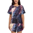 thumbnail image 1 of Haiem Dragon Pattern Pajama Set for Women 2 Piece Lounge Set Short Sleeve Tops and Shorts Soft Sleepwear-Medium, 1 of 7