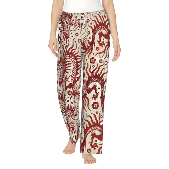 Haiem Dragons1 Women's Pajama Pants Ultra Lightweight Pjs Bottoms Sleepwear Bottom Pants With Pocket Drawstring-XX-Large