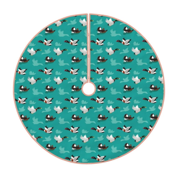 Haiem Ducks A Pattern Christmas Tree Skirt Merry Christmas Party Christmas Tree Decoration,New Year Decorations-30"