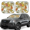 thumbnail image 1 of Haiem Ducks And Flowers Windshield Sun Shade: Universal Foldable 2-Piece Car Front Window Sunshade - Blocks Uv Rays, And Reduces Heat,Essential Car Accessory Small, 1 of 7