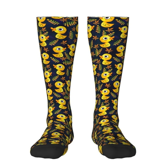 Haiem Ducks Socks, Funny Novelty Crazy Design Cotton Socks Sports Socks Knee High Socks For Men, Women,1Pairs - Gift For Working Friends