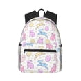 thumbnail image 1 of Haiem Easter Colorful Rabbit Lightweight Backpack for School, Classic Basic Water Resistant Casual Daypack for Travel with Bottle Side Pockets, 1 of 8