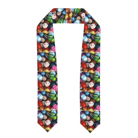 Haiem Easter Egg Pattern Graduation Stole 2024 | Premium Satin Sash for Graduation Ceremony