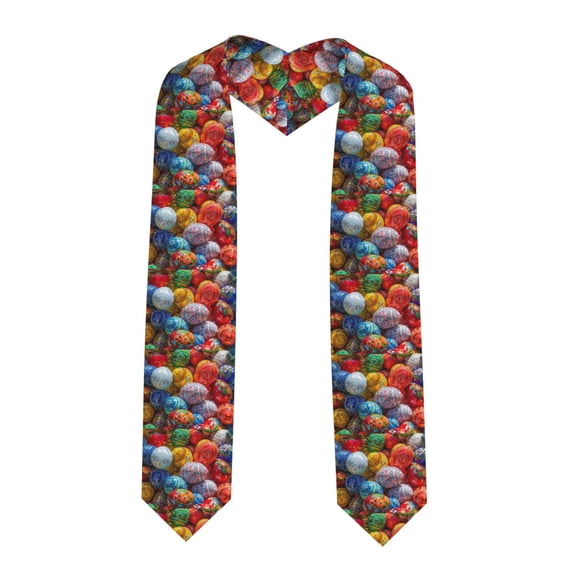 Haiem Easter Eggs Pattern Graduation Stole 2024 | Premium Satin Sash for Graduation Ceremony