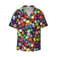 thumbnail image 1 of Haiem Easter Eggs2 Men's Casual Shirts Short Sleeve Button Down Shirts Fashion Textured Summer Beach Shirt-Small, 1 of 7