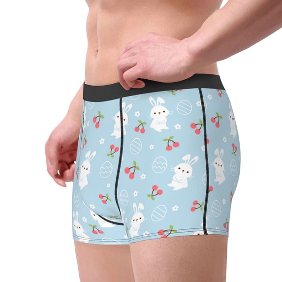 Haiem Easter Rabbit Men's Boxer Briefs, Every Day Comfort Stretch Cotton Moisture-Wicking Underwear-Large