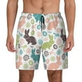thumbnail image 1 of Haiem Easter Rabbit Mens Swim Trunks with Compression Liner 2 in 1 Swimming Shorts Stretch Swimwear Quick Dry,Board Shorts-3X-Large, 1 of 9