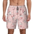 thumbnail image 1 of Haiem Easter Rabbit Mens Swim Trunks with Compression Liner 2 in 1 Swimming Shorts Stretch Swimwear Quick Dry,Board Shorts-XX-Large, 1 of 9