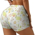 thumbnail image 1 of Haiem Easter Rabbit No Front Seam Biker Shorts for Women Yoga Workout Gym Bike Shorts with Tummy Control Moisture-Wicking-, 1 of 9