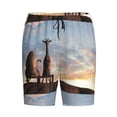 thumbnail image 1 of Haiem Elephant Giraffe Men's Pajama Short with Soft Woven Cotton Elastic Waistband Sleep Short-4X-Large, 1 of 9