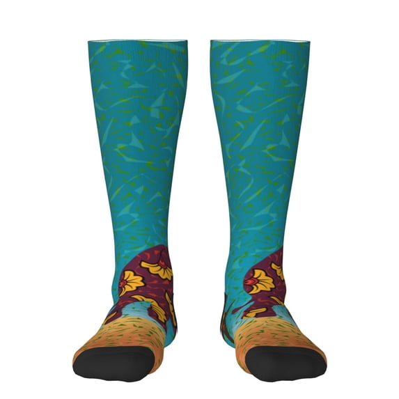 Haiem Elephants Socks, Funny Novelty Crazy Design Cotton Socks Sports Socks Knee High Socks For Men, Women,1Pairs - Gift For Working Friends