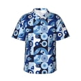 thumbnail image 1 of Haiem Evil Eye Printed Hawaiian Shirt for Men - Men’s Casual Beach Summer Shirts - Stretch Fabric with Modern Fit-XX-Large, 1 of 9