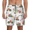 thumbnail image 1 of Haiem Excavator Mens Swim Trunks with Compression Liner 2 in 1 Swimming Shorts Stretch Swimwear Quick Dry,Board Shorts-3X-Large, 1 of 9