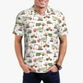 thumbnail image 1 of Haiem Excavator Pattern Mens Polo Shirts Quick Dry Short Sleeve Golf T Shirt Performance Moisture Wicking Casual Workout-4X-Large, 1 of 6