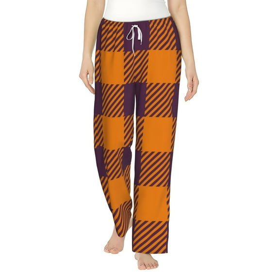Haiem Fall Buffalo Plaid Women's Pajama Pants Ultra Lightweight Pjs Bottoms Sleepwear Bottom Pants With Pocket Drawstring-Large