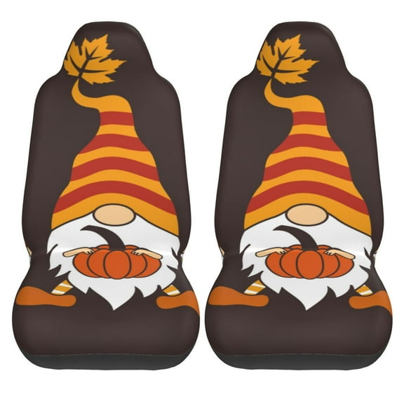 Haiem Fall Gnomes Printed Car Seat Covers Set of 2, Universal Fit Car Seat Covers,Protective Seat Covers,Comfortable Car Seat Covers, Easy Installation Seat Covers
