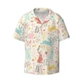 thumbnail image 1 of Haiem Fall Rabbit Men's Casual Shirts Short Sleeve Button Down Shirts Fashion Textured Summer Beach Shirt-XX-Large, 1 of 7