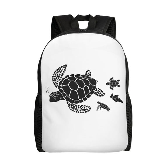 Haiem Family Of Sea Turtles Backpack - Stylish and Durable 15-inch Laptop Backpack with Waterproof Oxford Fabric